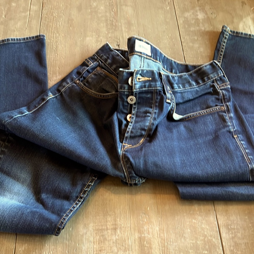 Men’s HUDSON Byron five pocket straight Jeans size 34 shade #2 syle# M255DBG